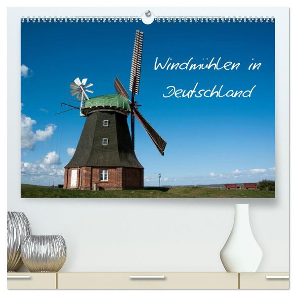 Windmühlen in Deutschland (hochwertiger Premium Wandkalender 2026 DIN A2 quer) Kunstdruck in Hochglanz