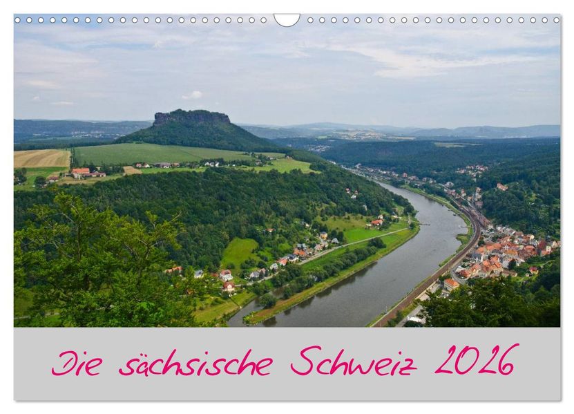 Die sächsische Schweiz 2026 (Wandkalender 2026 DIN A3 quer) CALVENDO Monatskalender