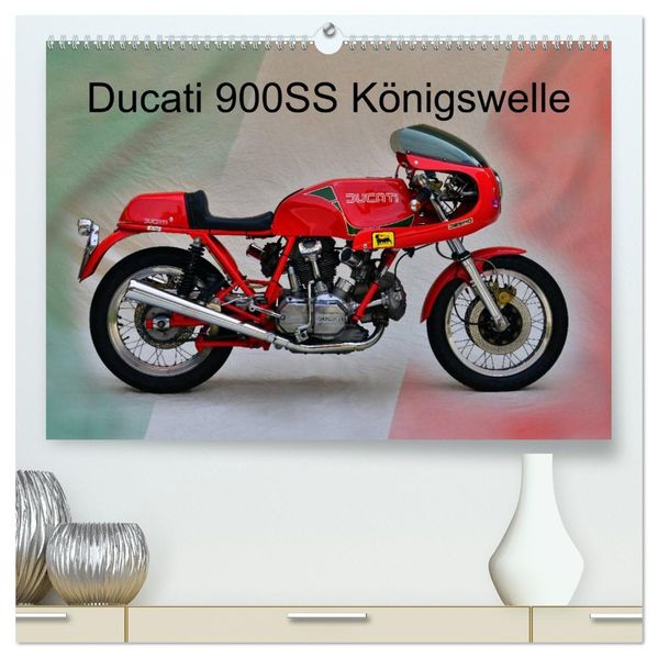 Ducati 900SS Königswelle (hochwertiger Premium Wandkalender 2026 DIN A2 quer) Kunstdruck in Hochglanz