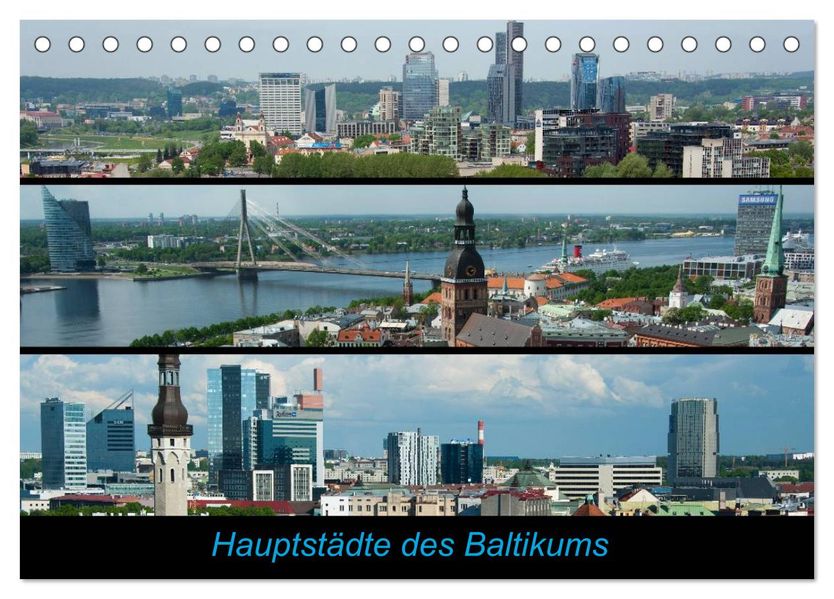 Hauptstädte des Baltikums (Tischkalender 2026 DIN A5 quer) CALVENDO Monatskalender