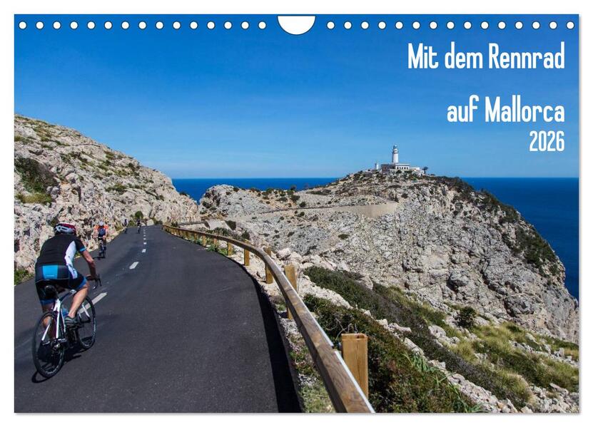 Mit dem Rennrad auf Mallorca (Wandkalender 2026 DIN A4 quer) CALVENDO Monatskalender