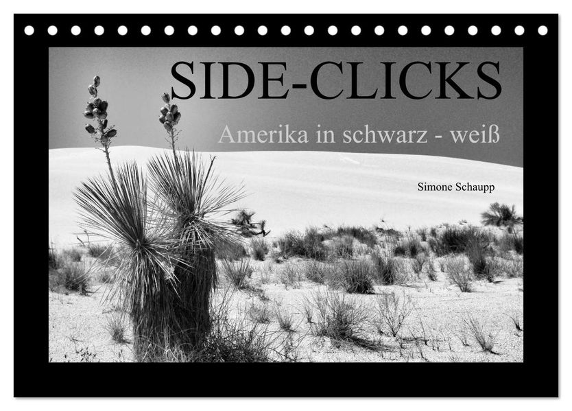 Side-Clicks Amerika in schwarz-weiß (Tischkalender 2026 DIN A5 quer) CALVENDO Monatskalender