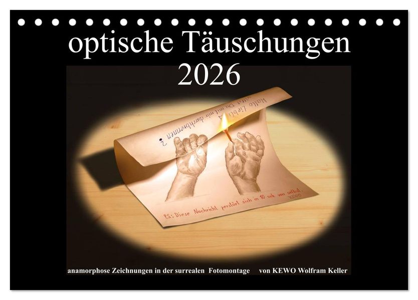 optische Täuschungen 2026 (Tischkalender 2026 DIN A5 quer) CALVENDO Monatskalender