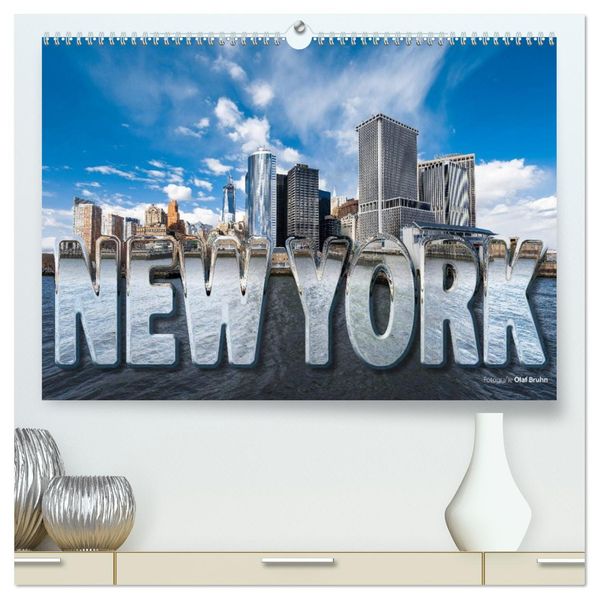 New York (hochwertiger Premium Wandkalender 2026 DIN A2 quer) Kunstdruck in Hochglanz