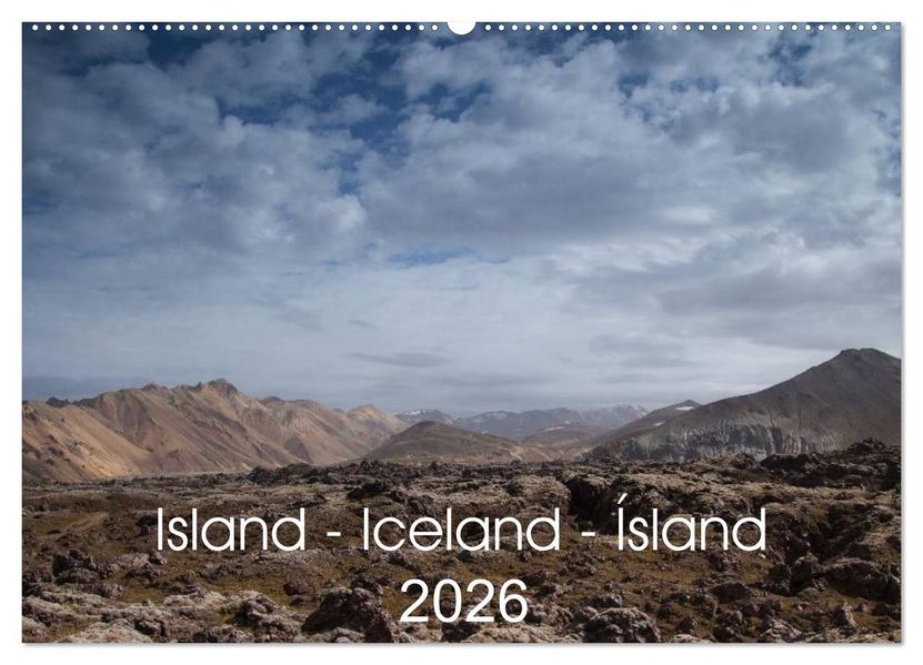 Island - Iceland - Ísland (Wandkalender 2026 DIN A2 quer) CALVENDO Monatskalender