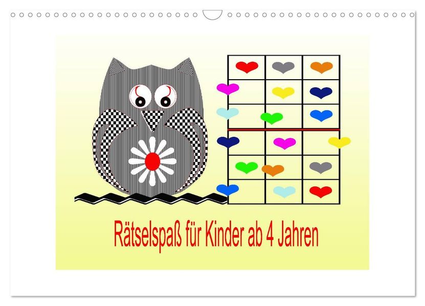 Rätselspaß für Kinder ab 4 Jahren (Wandkalender 2026 DIN A3 quer) CALVENDO Monatskalender