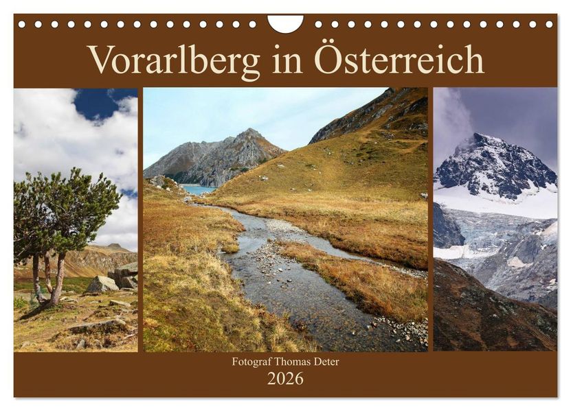 Vorarlberg in Österreich (Wandkalender 2026 DIN A4 quer) CALVENDO Monatskalender