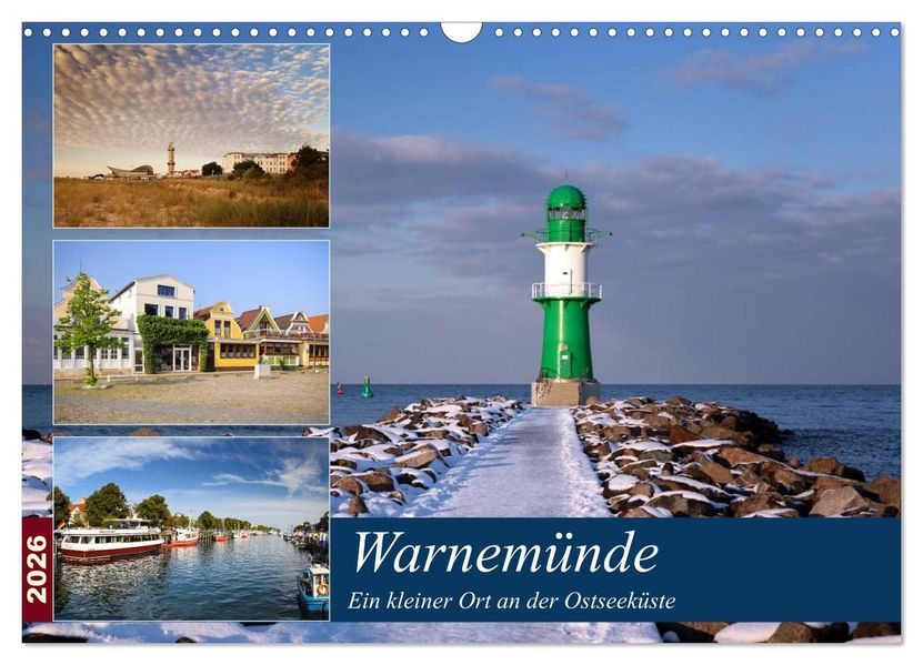 Urlaub in Warnemünde (Wandkalender 2026 DIN A3 quer) CALVENDO Monatskalender