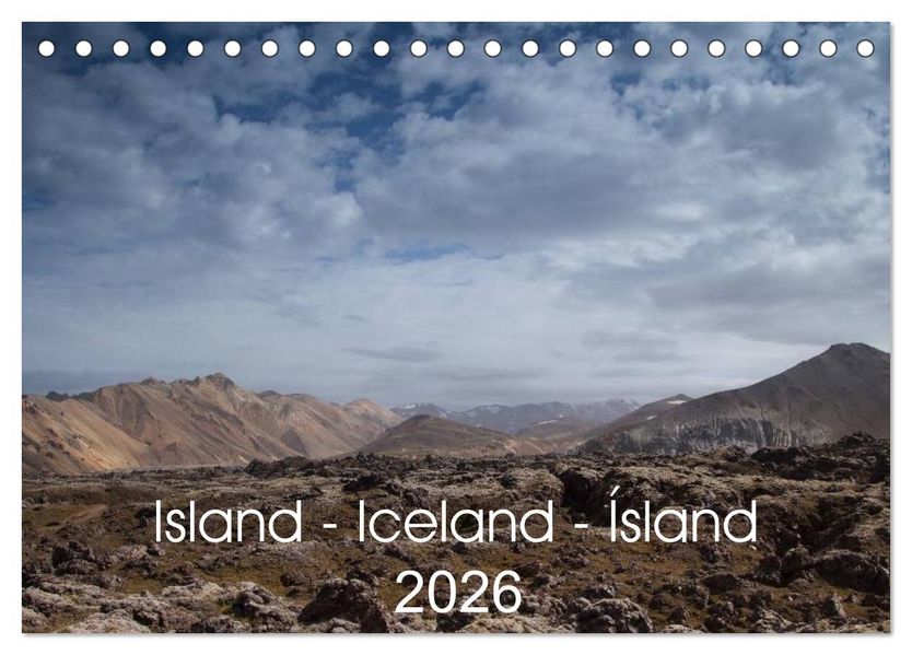 Island - Iceland - Ísland (Tischkalender 2026 DIN A5 quer) CALVENDO Monatskalender