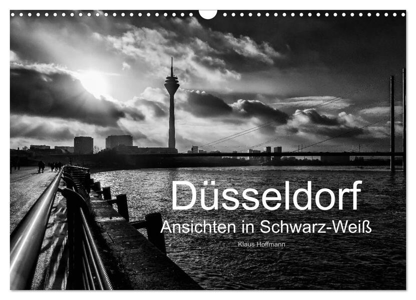 Düsseldorf Ansichten in Schwarz-Weiß (Wandkalender 2026 DIN A3 quer) CALVENDO Monatskalender