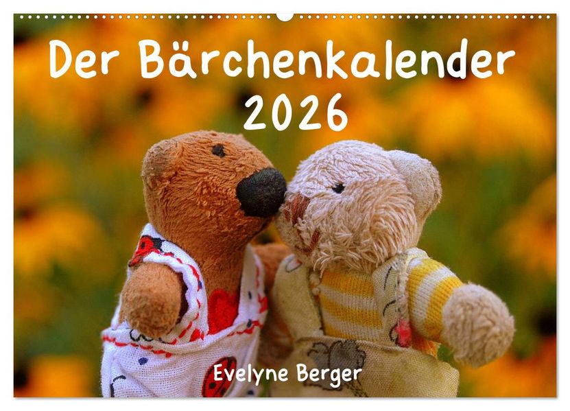 Der Bärchenkalender 2026 (Wandkalender 2026 DIN A2 quer) CALVENDO Monatskalender