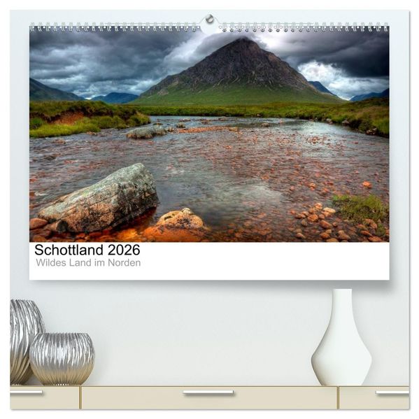 Schottland 2026 - Wildes Land im Norden (hochwertiger Premium Wandkalender 2026 DIN A2 quer) Kunstdruck in Hochglanz