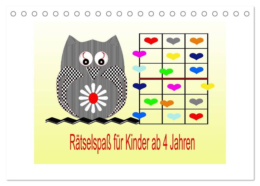Rätselspaß für Kinder ab 4 Jahren (Tischkalender 2026 DIN A5 quer) CALVENDO Monatskalender