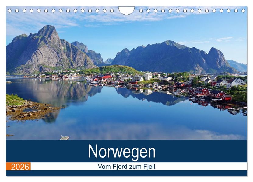 Norwegen 2026 - vom Fjord zum Fjell (Wandkalender 2026 DIN A4 quer) CALVENDO Monatskalender