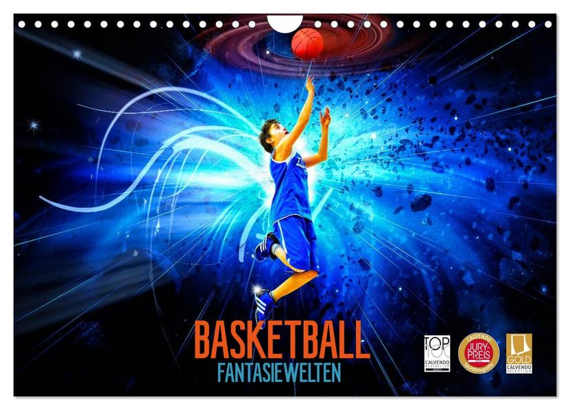 Basketball Fantasiewelten (Wandkalender 2026 DIN A4 quer) CALVENDO Monatskalender