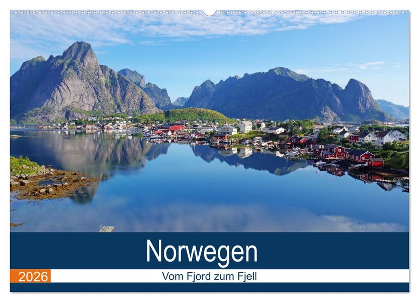 Norwegen 2026 - vom Fjord zum Fjell (Wandkalender 2026 DIN A2 quer) CALVENDO Monatskalender