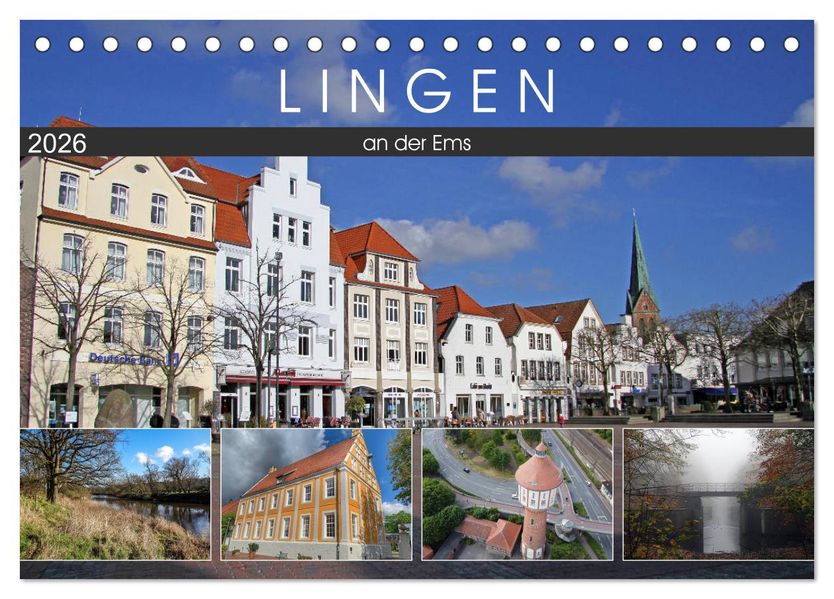 LINGEN an der Ems (Tischkalender 2026 DIN A5 quer) CALVENDO Monatskalender