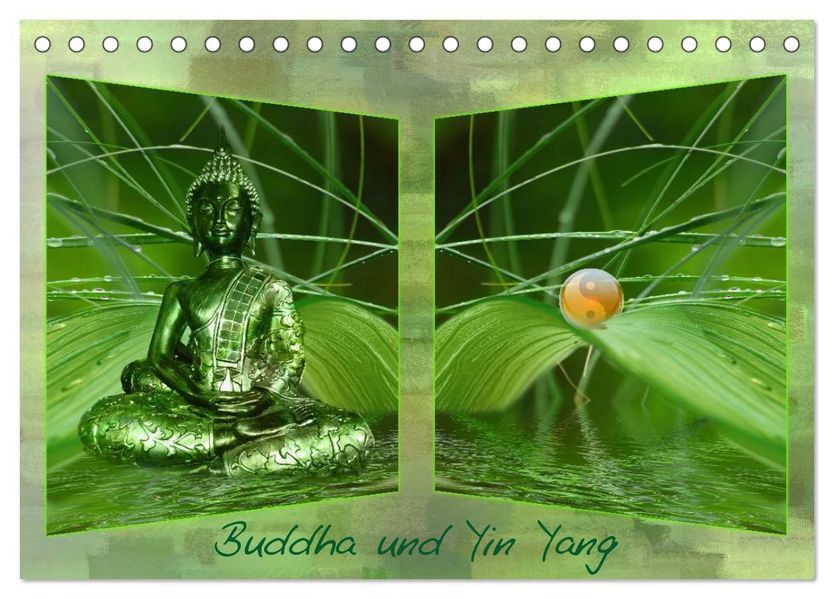 Buddha und Yin Yang (Tischkalender 2026 DIN A5 quer) CALVENDO Monatskalender