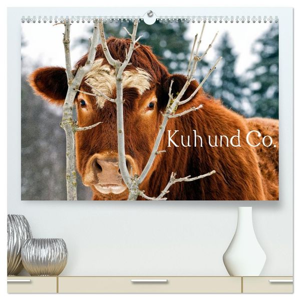 Kuh und Co. (hochwertiger Premium Wandkalender 2026 DIN A2 quer) Kunstdruck in Hochglanz