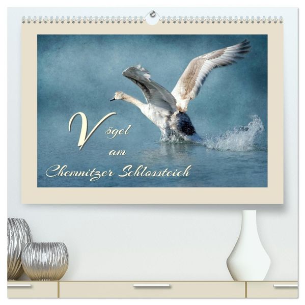 Vögel am Chemnitzer Schlossteich (hochwertiger Premium Wandkalender 2026 DIN A2 quer) Kunstdruck in Hochglanz