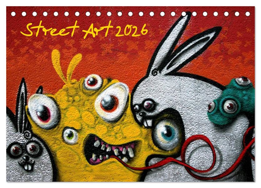 Street-Art 2026 / CH-Version (Tischkalender 2026 DIN A5 quer) CALVENDO Monatskalender