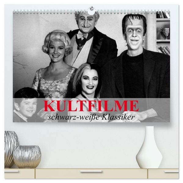 Kultfilme - schwarz-weiße Klassiker (hochwertiger Premium Wandkalender 2026 DIN A2 quer) Kunstdruck in Hochglanz