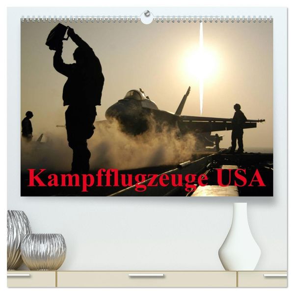 Kampfflugzeuge USA (hochwertiger Premium Wandkalender 2026 DIN A2 quer) Kunstdruck in Hochglanz