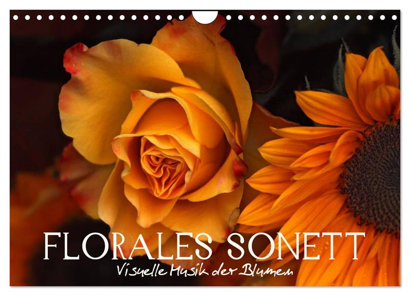 Florales Sonett - Visuelle Musik der Blumen (Wandkalender 2026 DIN A4 quer) CALVENDO Monatskalender