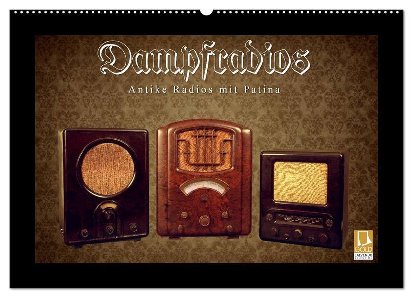 Dampfradios - Antike Radios mit Patina (Wandkalender 2026 DIN A2 quer) CALVENDO Monatskalender
