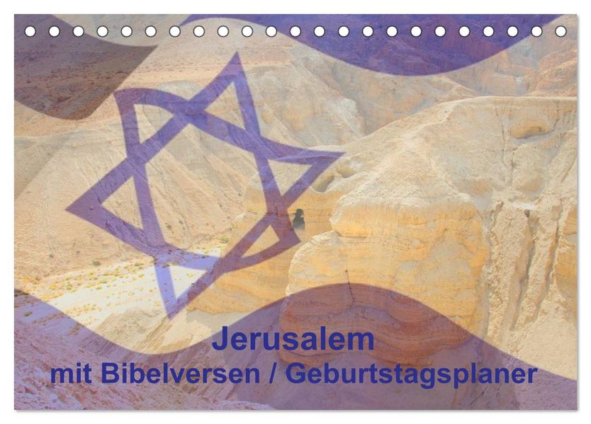 Jerusalem mit Bibelversen / Geburtstagsplaner (Tischkalender 2026 DIN A5 quer) CALVENDO Monatskalender
