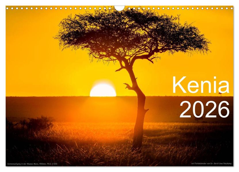 Kenia 2026 (Wandkalender 2026 DIN A3 quer) CALVENDO Monatskalender