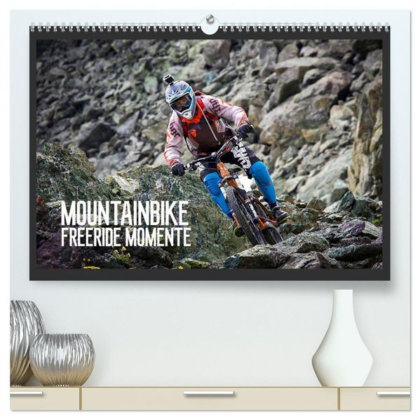 Mountainbike Freeride Momente (hochwertiger Premium Wandkalender 2026 DIN A2 quer) Kunstdruck in Hochglanz