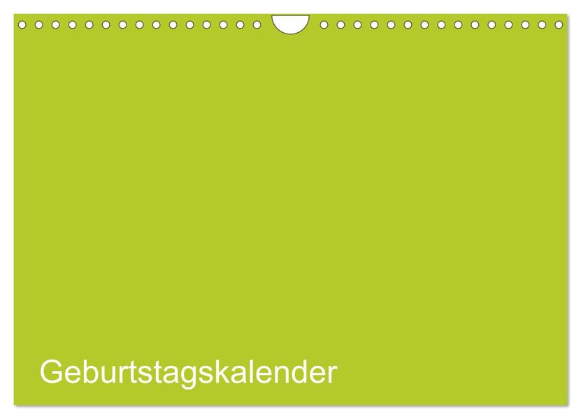 Bastel-Geburtstagskalender grün / Geburtstagskalender (Wandkalender 2026 DIN A4 quer) CALVENDO Monatskalender