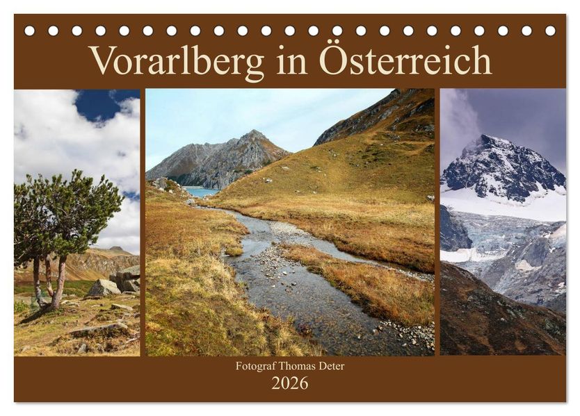 Vorarlberg in Österreich (Tischkalender 2026 DIN A5 quer) CALVENDO Monatskalender
