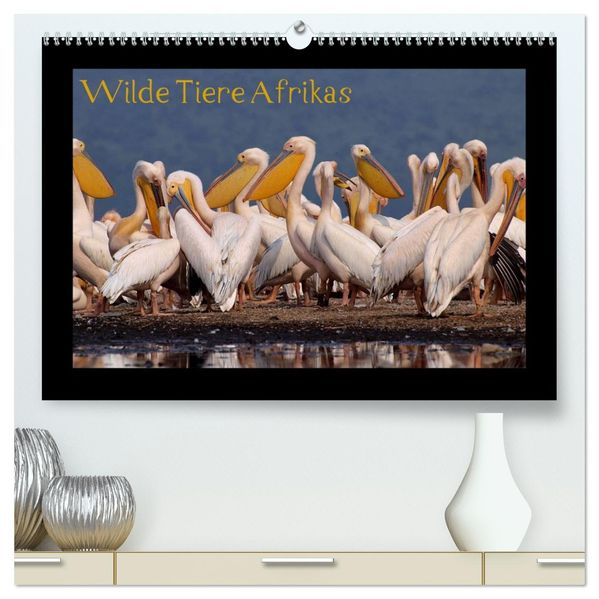 Wilde Tiere Afrikas (hochwertiger Premium Wandkalender 2026 DIN A2 quer) Kunstdruck in Hochglanz