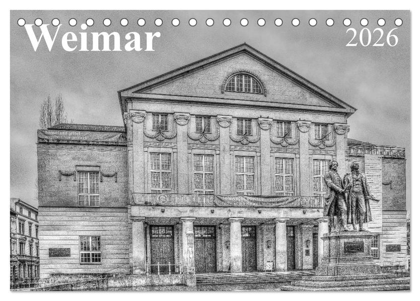 Weimar (Tischkalender 2026 DIN A5 quer) CALVENDO Monatskalender