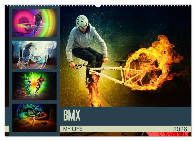 BMX My Life (Wandkalender 2026 DIN A2 quer) CALVENDO Monatskalender