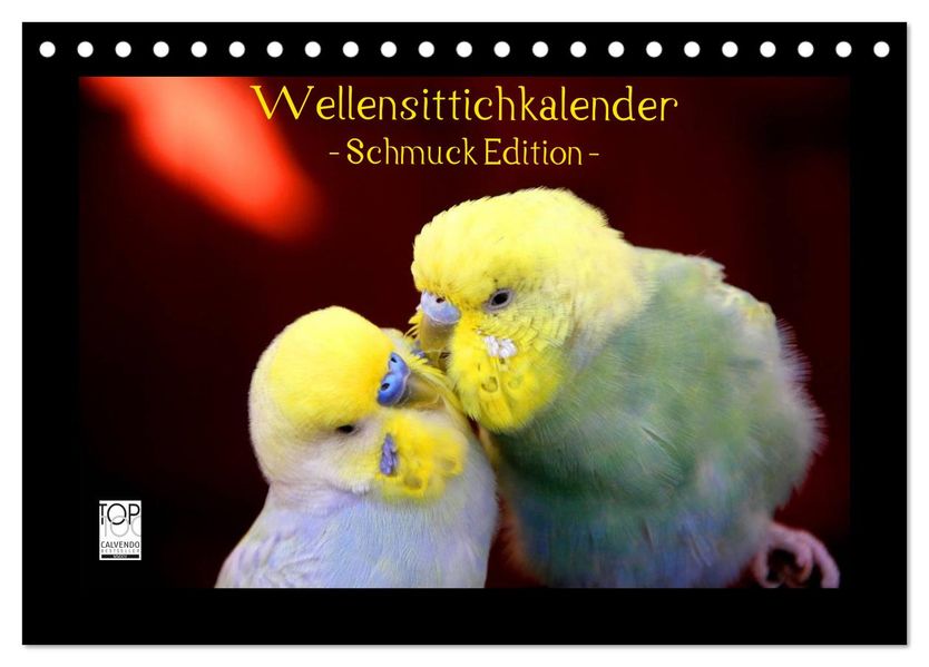 Wellensittichkalender - Schmuck Edition (Tischkalender 2026 DIN A5 quer) CALVENDO Monatskalender
