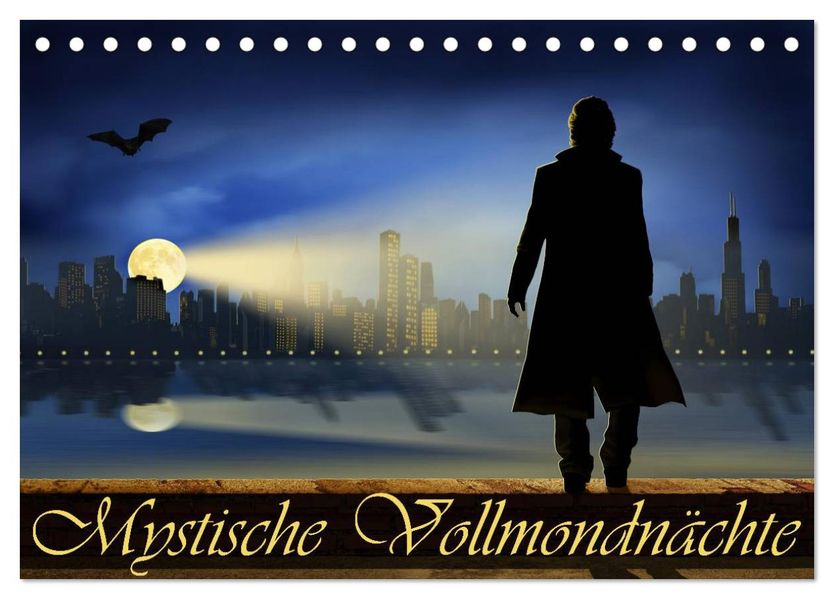 Mystische Vollmondnächte (Tischkalender 2026 DIN A5 quer) CALVENDO Monatskalender