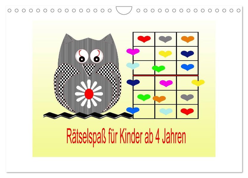 Rätselspaß für Kinder ab 4 Jahren (Wandkalender 2026 DIN A4 quer) CALVENDO Monatskalender