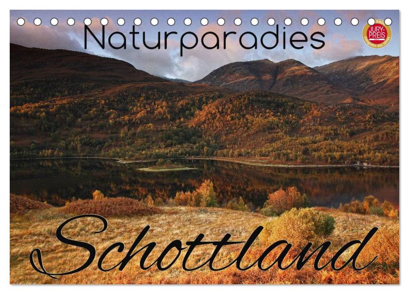 Naturparadies Schottland (Tischkalender 2026 DIN A5 quer) CALVENDO Monatskalender