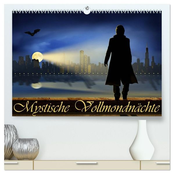 Mystische Vollmondnächte (hochwertiger Premium Wandkalender 2026 DIN A2 quer) Kunstdruck in Hochglanz