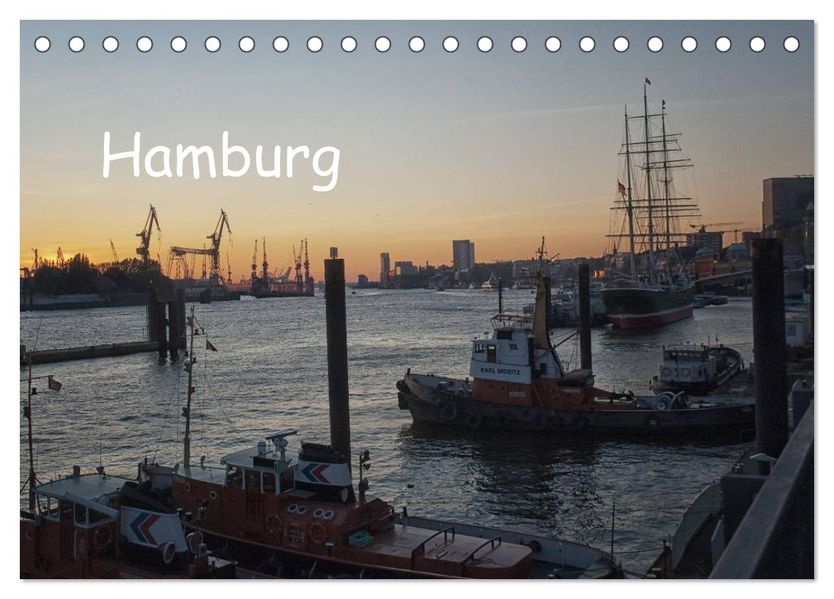 Hamburg (Tischkalender 2026 DIN A5 quer) CALVENDO Monatskalender
