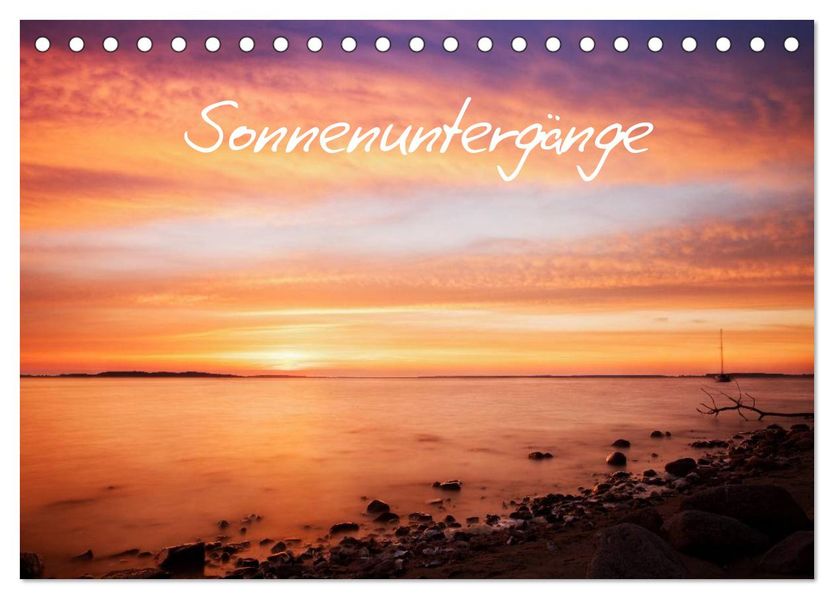 Sonnenuntergänge (Tischkalender 2026 DIN A5 quer) CALVENDO Monatskalender