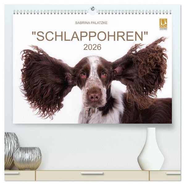 SCHLAPPOHREN (hochwertiger Premium Wandkalender 2026 DIN A2 quer) Kunstdruck in Hochglanz