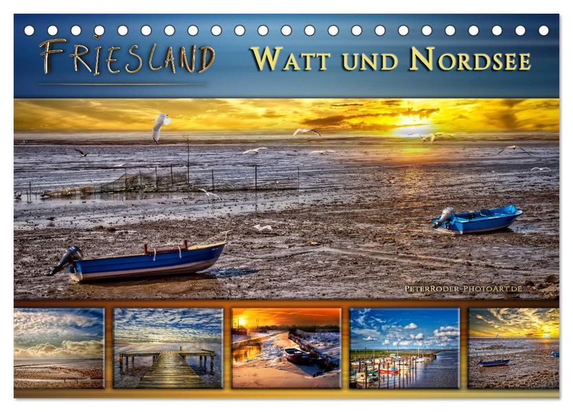Friesland - Watt und Nordsee (Tischkalender 2026 DIN A5 quer) CALVENDO Monatskalender
