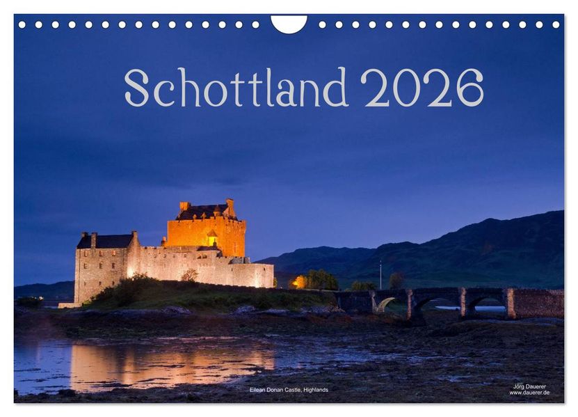 Schottland (Wandkalender 2026 DIN A4 quer) CALVENDO Monatskalender