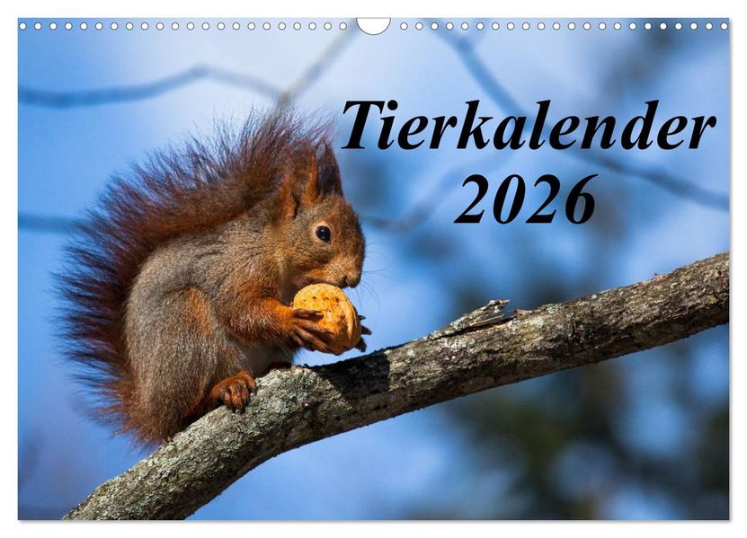 Tierkalender 2026 (Wandkalender 2026 DIN A3 quer) CALVENDO Monatskalender