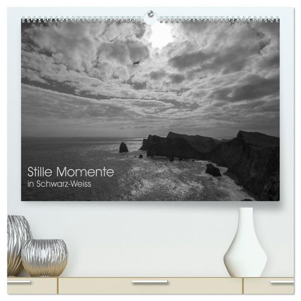 Stille Momente in Schwarz-Weiss (hochwertiger Premium Wandkalender 2026 DIN A2 quer) Kunstdruck in Hochglanz