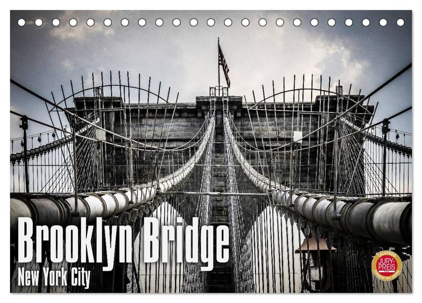 Brooklyn Bridge - New York City (Tischkalender 2026 DIN A5 quer) CALVENDO Monatskalender